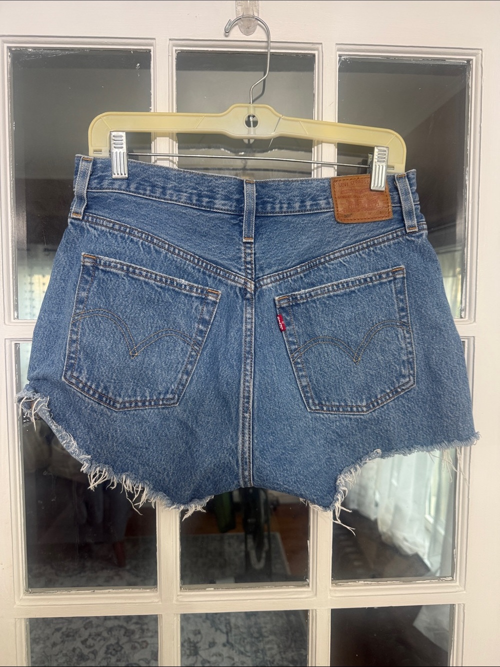 Levi's Premium 501 Denim Cut-Off‎ Short 100% Cotton Button Fly Size 28 - Picture 4 of 10